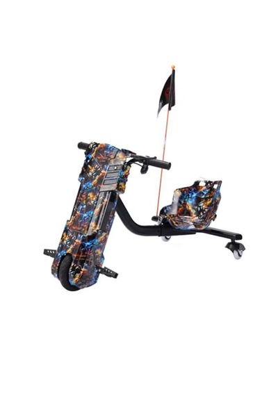 rexa 3-Wheel Slip-Resistant Electric Ride-On Scooter for Kids – Multicolor, 94x64cm