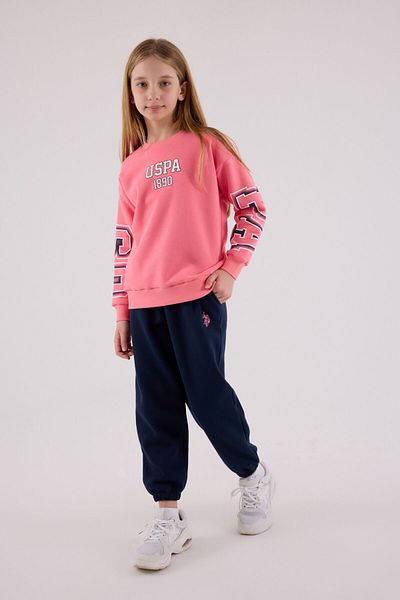 U.S. Polo Assn. U.S. Polo Assn Girl's Pink Tracksuit Set