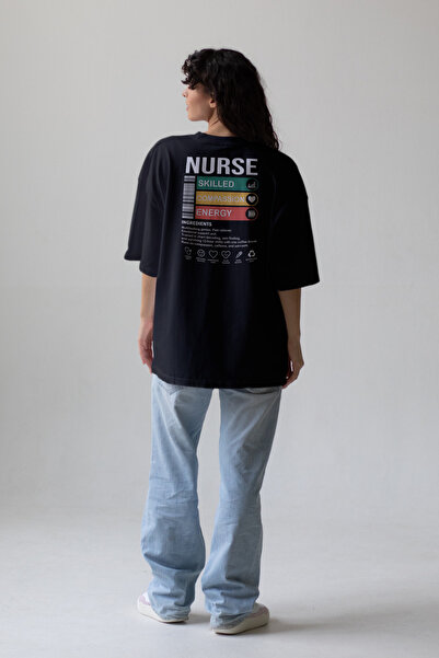 Pratik Medikal Nurse - Oversize T-Shirt Black Unisex
