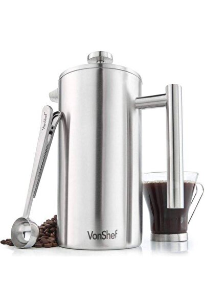 VonShef Cafetiera cu presa franceza 12 cesti 1000111