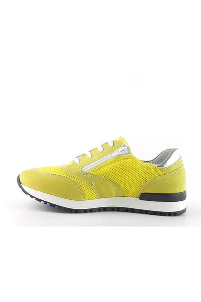 ZAZAMAG Women's casual shoes made of genuine suede and fabric Goldy, yellow