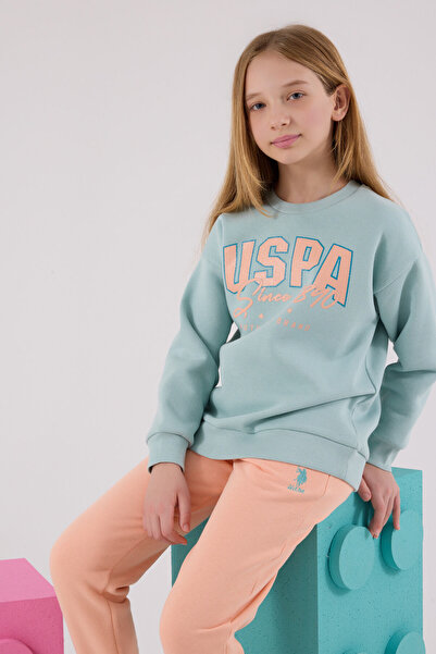 U.S. Polo Assn. U.S. Polo Assn Kız Çocuk Yeşil Eşofman Takımı