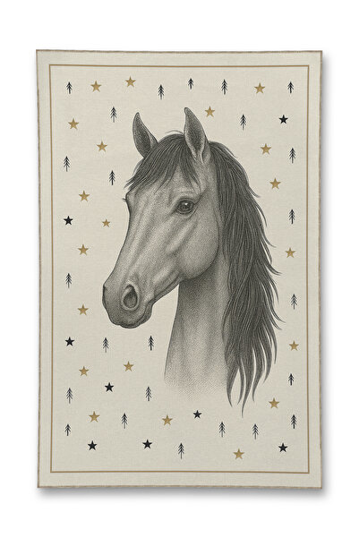 Rugs Modern Halı سجادة MOSSO ذات قاعدة منسوجة بتفاصيل حصان، سجادة ديكور عصرية...