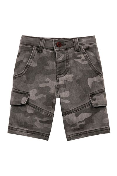 Minoti Basic Comfy Combat Short - Grey Camo