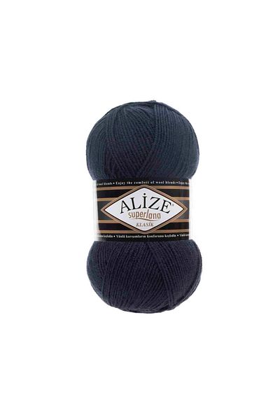 Alize Superlana Classic Hand Knitting Yarn 100g – 75% Acrylic 25% Wool – Color No: 58 – Navy Blue
