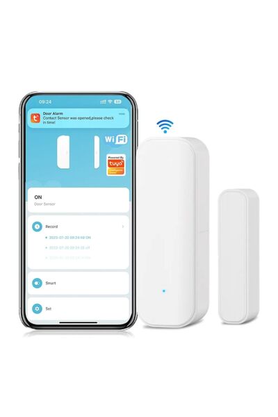 OEM Senzor Usa/Fereastra inteligent, Wi-Fi, App Tuya/Smart Life, Compatibil Alexa/Google Assistant, Alb