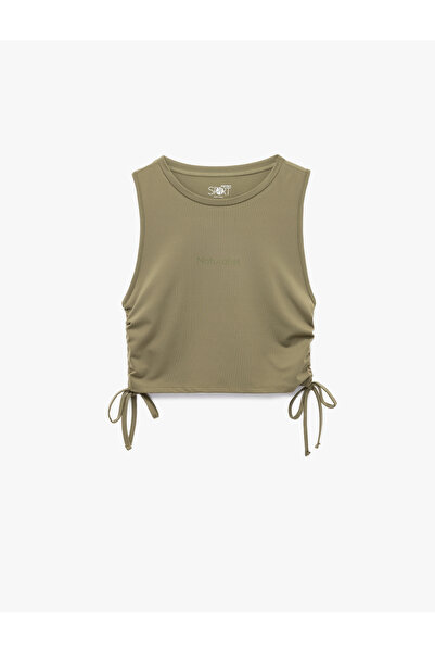Koton Slim Fit Sleeveless Crew Neck Crop Sports Singlet