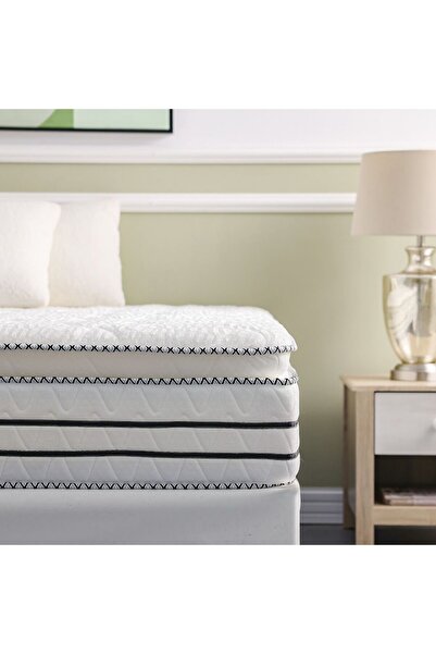 Danube Home Royal Pillow Top Bonnel Side Encased Mattress 200x200x30 cm|Super King Bed Mattress|Medium Firm Feel