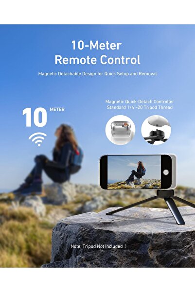 TELESIN P1-MP-10 DSLR Style Magnetic Phone Camera Grip with Detachable Wireless Shutter