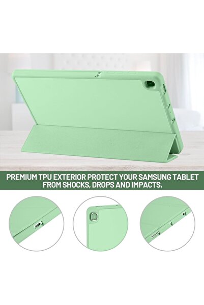 CLICK Husa compatibila cu Samsung Galaxy Tab S6 Lite 2020/2022/2024, S40, TPU, Matcha Intense Green