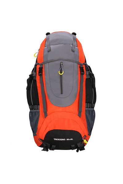 SERSIMO Tactical military hiking backpack, with rain cover, 70 liters, 25 kg, 68x35x20 cm, orange