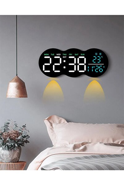 Armasse Çok Fonksiyonlu Dijital Saat Geri Sayım Çift Çalar Saat Masa/Asma Saa...