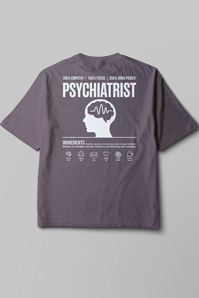 Pratik Medikal Psychiatrist - Oversize T-Shirt Smoked Unisex