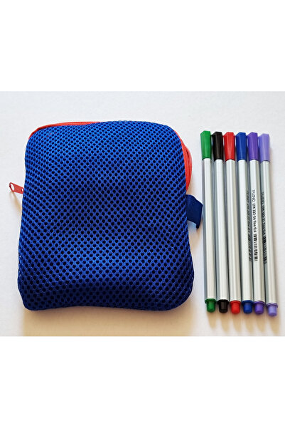 Modellino مجموعة من 6 أقلام رصاص ذات رأس لباد من Fineliner - بيانو أزرق أسود ...