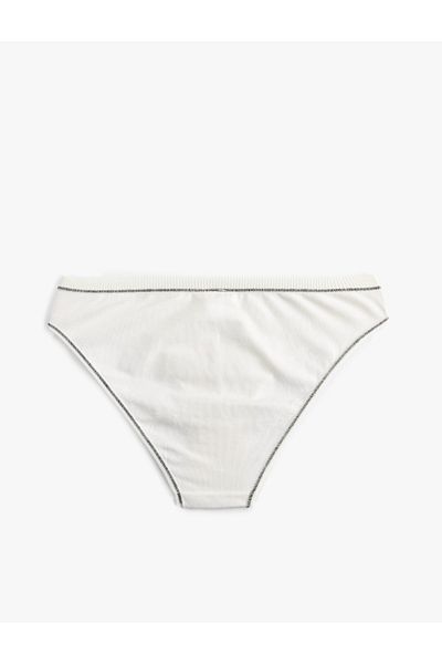 Koton Comfortable Fit Cotton Printed Panties with Stitching Detail