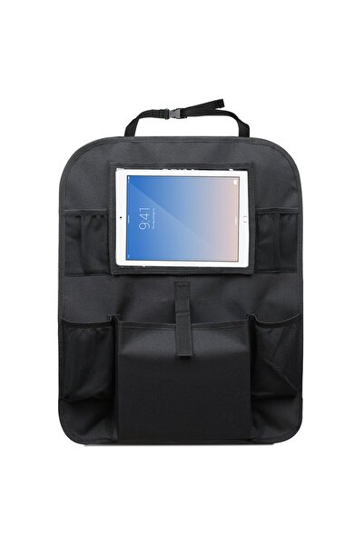 Petite&Mars Organizator auto, Petite&Mars, Cu suport pentru tableta, Cu multiple buzunare, Black