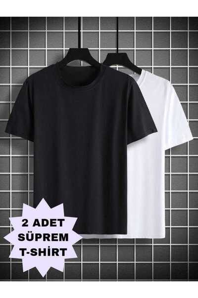 THE WHITE تي شيرت نسائي مكون من قطعتين كاجوال بلون موحد