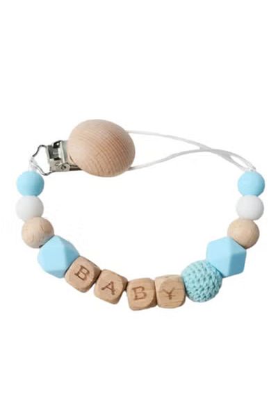 Fun Moment Wooden and Silicone Pacifier Clip