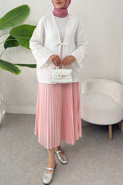 Salih Çelebi Lina Kimono 43434 - White