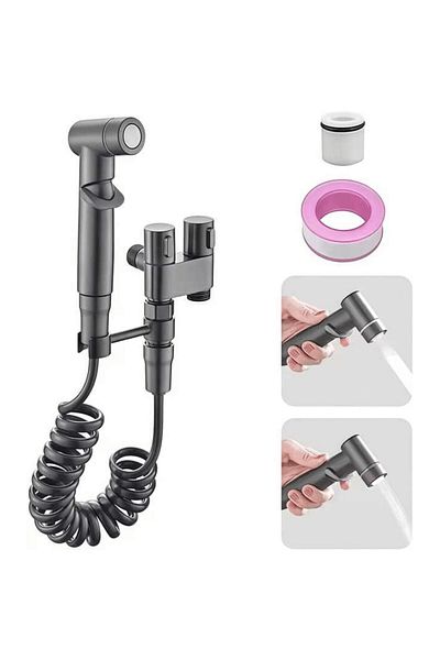 OEM Dus Igienic pentru Toaleta, Reglabil 45 grade, Jet Puternic si Furtun Spiralat, -Friendly, pentru