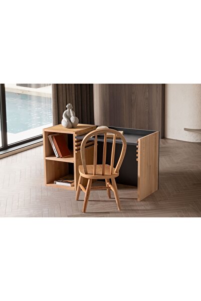 Vivense LUFİ MASA TAKIMI ANTRASİT, HUGO SANDALYE