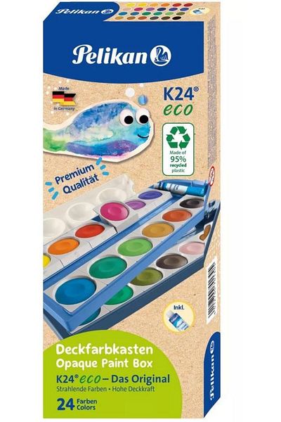 Pelikan K24 watercolors from recycled materials, set of 24