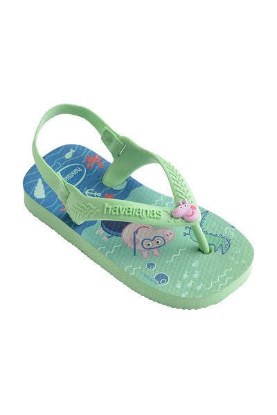 Havaianas Baby Peppa Pig Flip Flops - Green Garden
