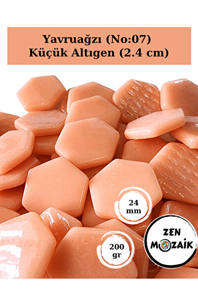 Zen Mozaik Sanatsal Mozaik Çalışmalarınız için Altıgen Cam Mozaik Taşı - Kena...