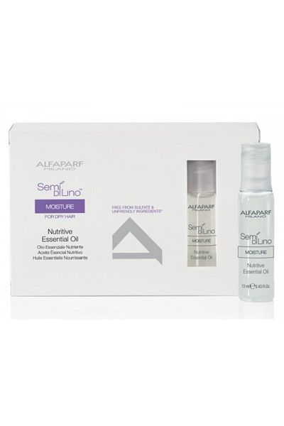 Alfaparf Milano Ulei hidratant nutritiv Alfaparf Semi Di Lino, Tratamente pentru păr, 6 fiole x 13 ml
