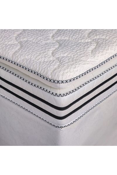 Danube Home Royal Pillow Top Bonnel Side Encased Mattress 180x200x30 cm | King Bed Mattress | Medium Firm Feel