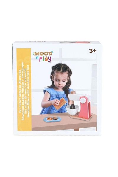 divendi-ro Wooden Mixer Set with Accessories, 3 years+, 17×10.5×18 cm