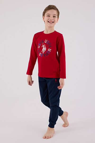 U.S. Polo Assn. U.S. Polo Assn Erkek Çocuk Kırmızı Pijama Takımı