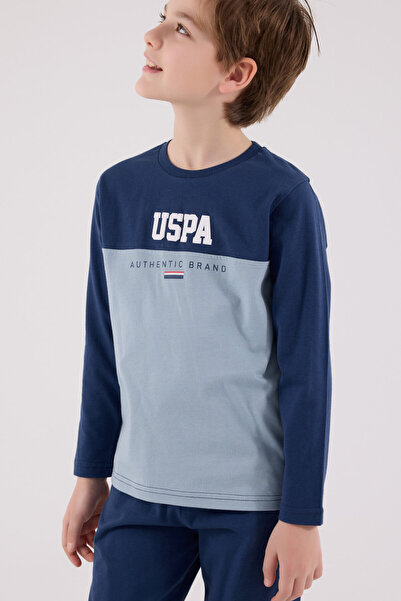 U.S. Polo Assn. U.S. Polo Assn Erkek Çocuk Mavi Pijama Takımı