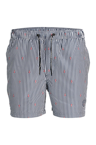 Jack & Jones Junior شورت مخطط للصغار - بليزر كحلي