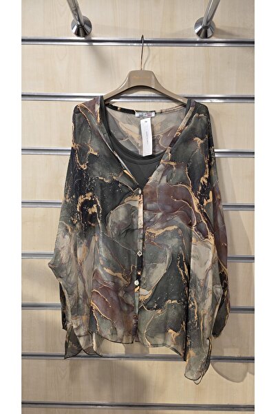 Park Moda Ιταλική μεταξωτή μπλούζα με λουράκι μέσα