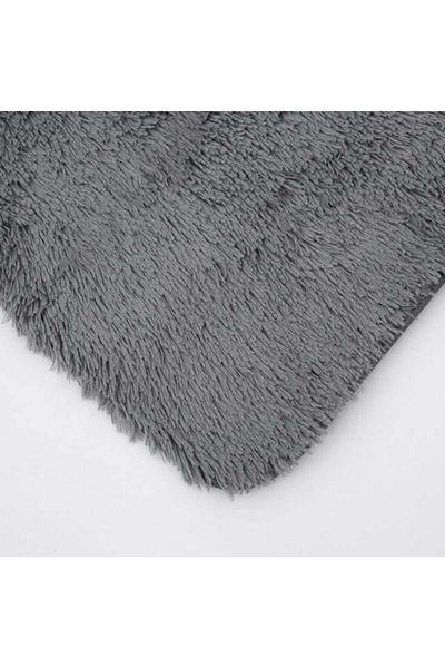 divendi-ro Decorative carpet for the hallway, long-pile pile look, non-slip surface, 160x60 cm, gray