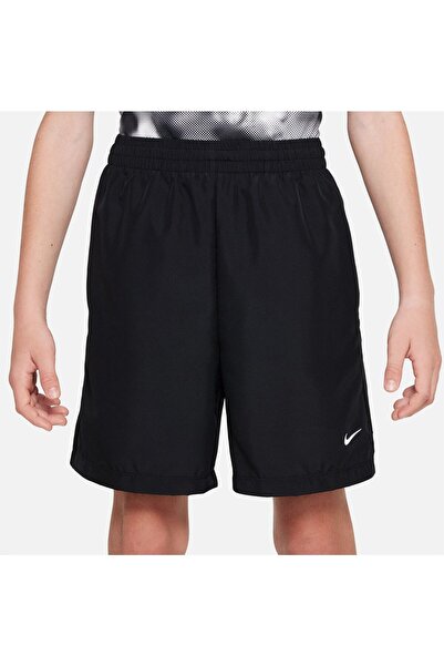 Nike شورت منسوج بشعار Dri-FIT جرافيكي - أسود