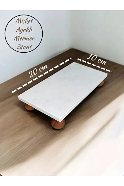 Hilamingo Home حامل من الرخام الطبيعي على قاعدة - حامل صينية صابون ومرطبان زي...