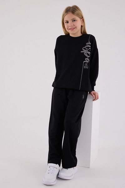 U.S. Polo Assn. U.S. Polo Assn Set de trening negru pentru fete