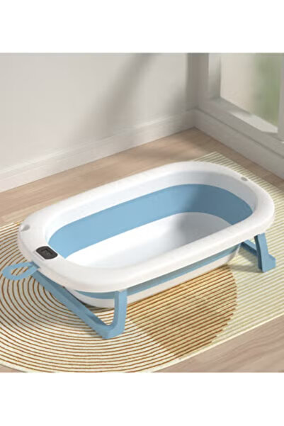 Fun Moment Foldable Baby Bathtub with Thermometer