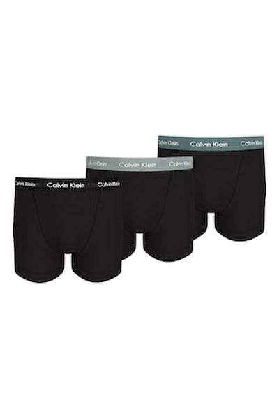 Calvin Klein , Set of boxers with logo - 3 pieces, Black, Light Green, L