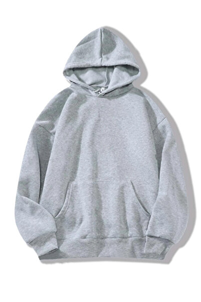 StartMore غطاء رأس كبير الحجم من القطن بلون موحد للنساء/الرجال باللون الرمادي...