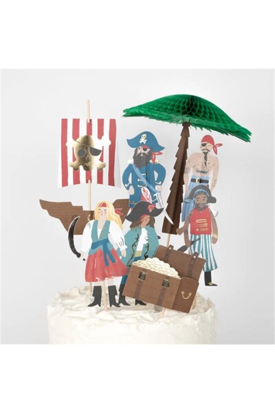Meri Meri - Pirates & Palm Tree Cake Toppers - Pirates & Palm Tree Cake Toppers