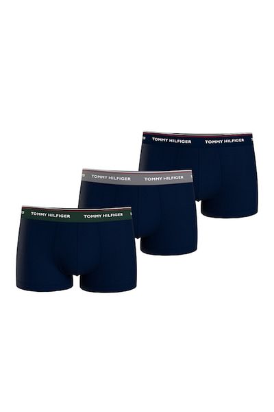 Tommy Hilfiger Set de boxeri cu talie cu logo - 3 perechi, Albastru ultramarin, L