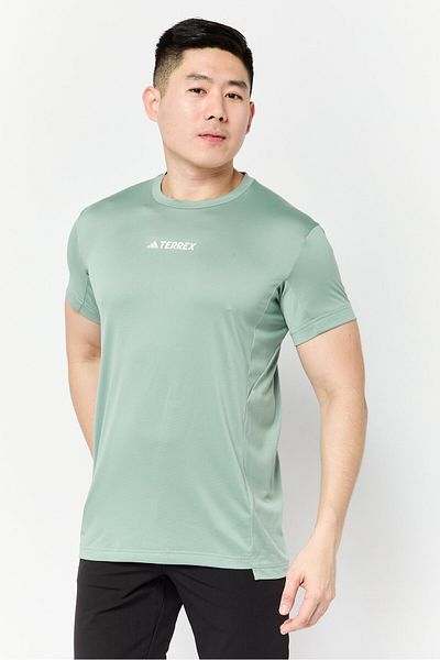 adidas Men Sportswear Fit Short Sleeve Training T-shirt, Light Green