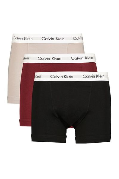 Calvin Klein , Set of boxers with logo - 3 pairs, Burgundy, Black, Gray, XL
