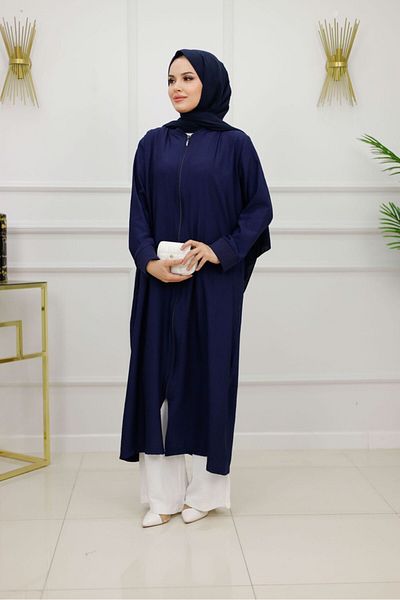 Enans Design Women's Hijab Full Length Zippered Ferace