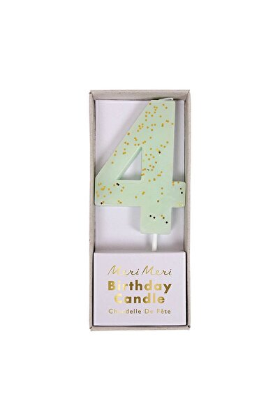 Meri Meri - Mint Number 4 Candle - Number 4 Mint Candle