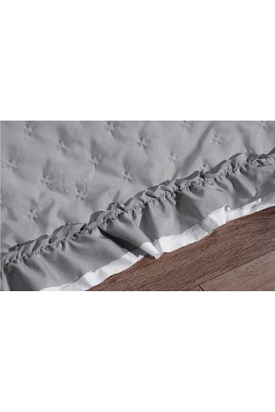 diabella Quilted Ruffled 3 Piece Double Bedspread