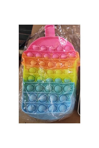 Flippy Jucărie de eliberare a stresului din silicon, Flippy, Pop It Bag, Milkshake, Model 2, Multicolor